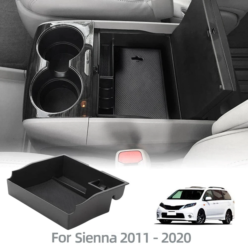 For Toyota Sienna 2011-2020 Car Central Console Organizer Armrest Storage Box Pallet Organizer Tray Glove Box