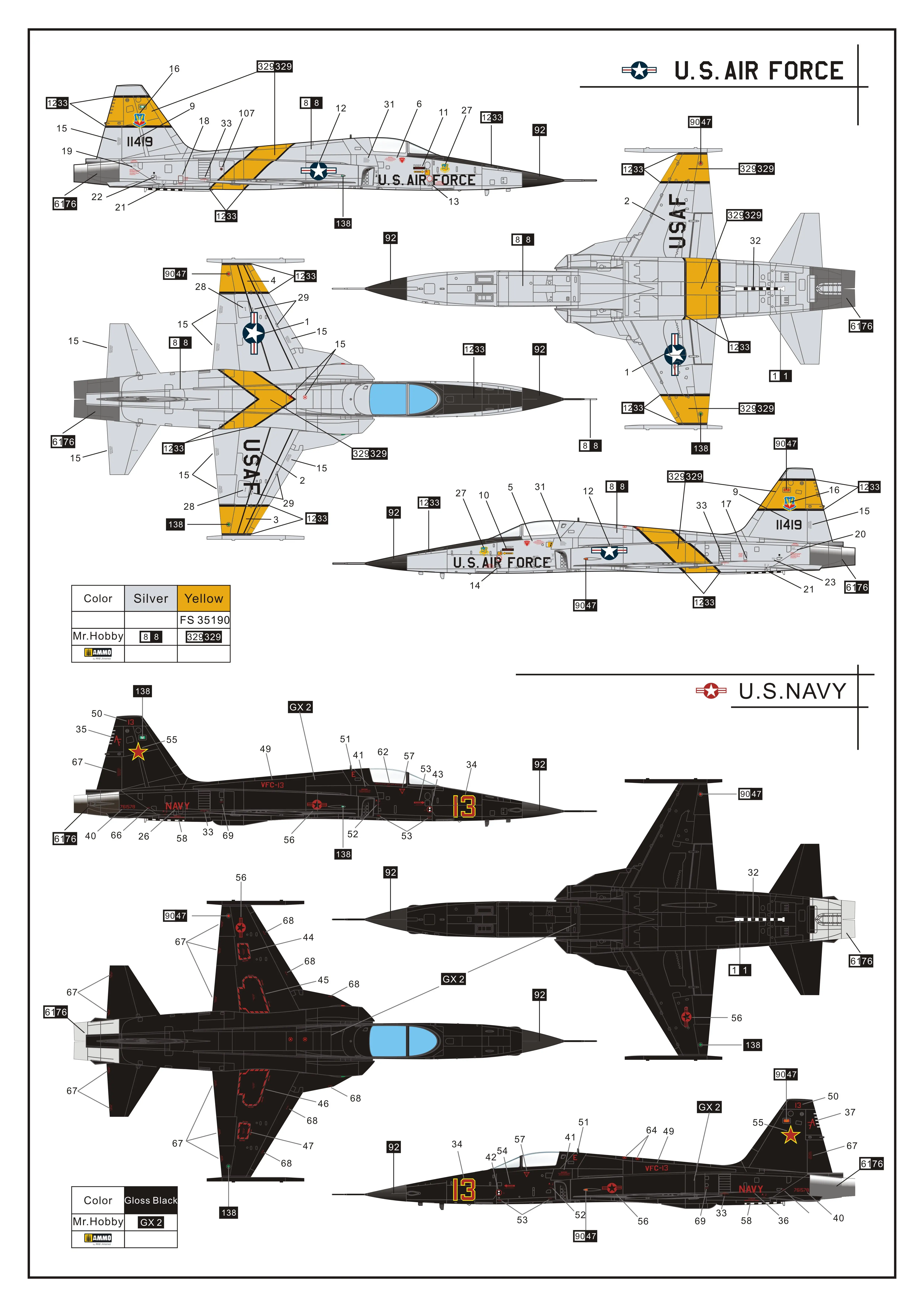 Dream Model DM720013 1/72 scale F-5E \'Tiger ll\' (Early version) model kit