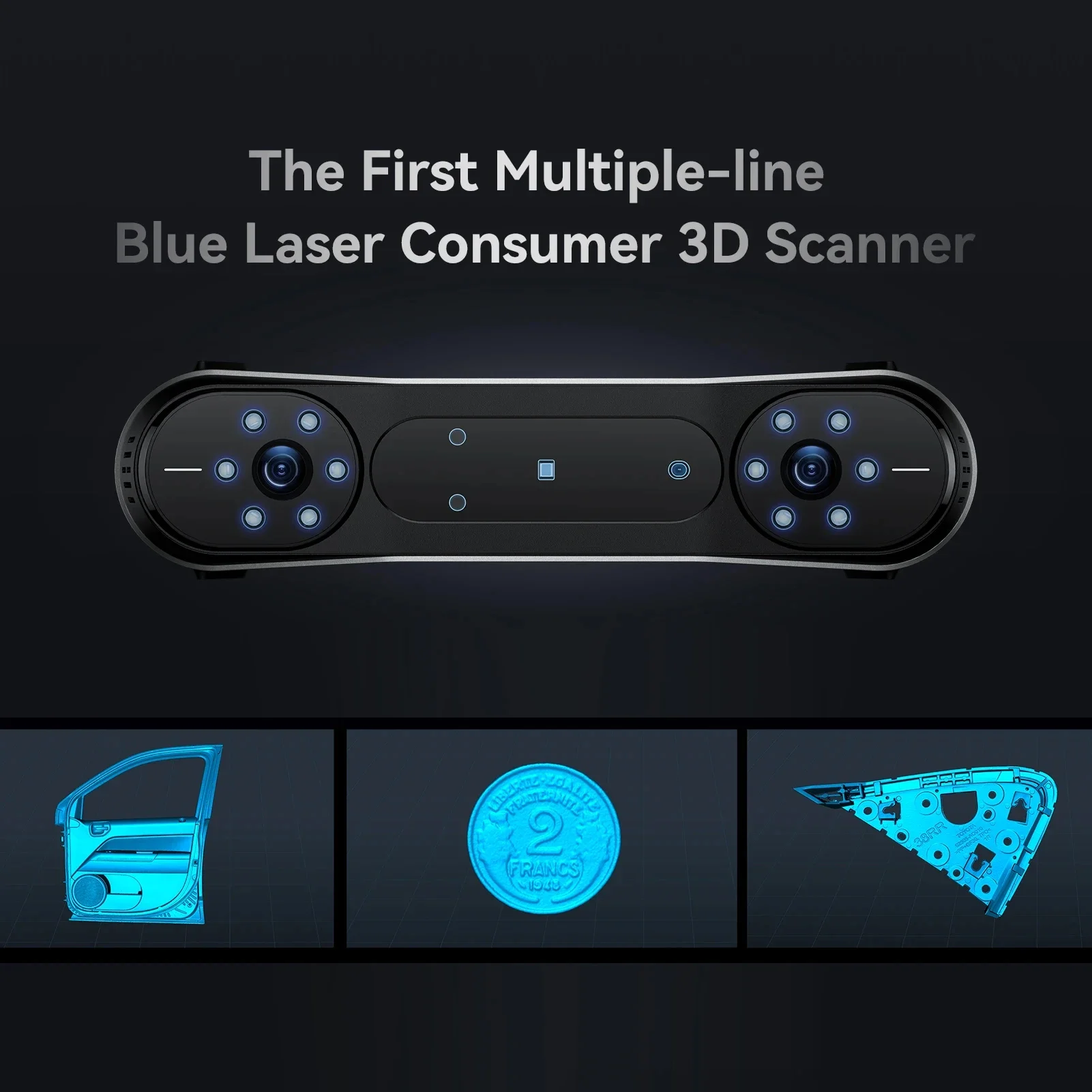 Creality 3D CR-Scan Raptor Multiple-line Blue & NIR Consumer 3D Scanner 24-Bit Full-Color Scanning High-Speed Scanning