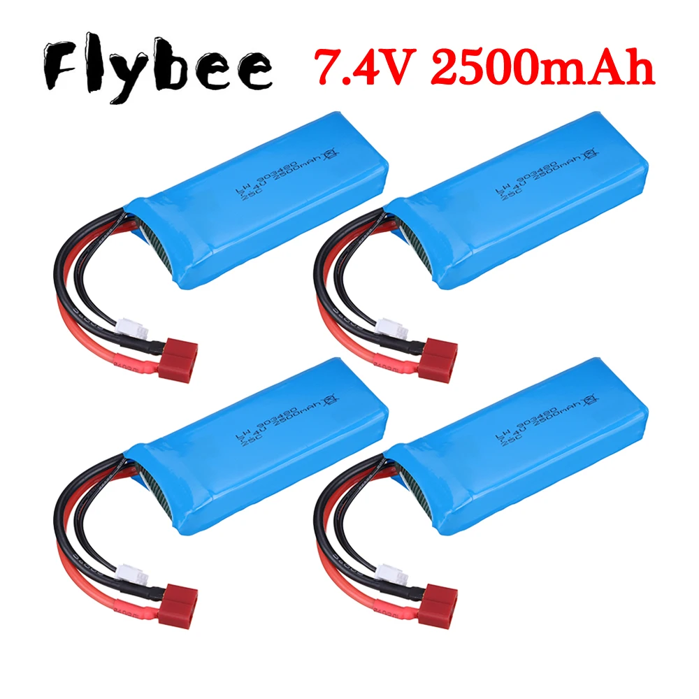 Batteria per Wltoys 144001 2S 7.4 V 2500mAh batteria Lipo per Wltoys 1/14 144001 124017 104001 12428 batteria da corsa fuoristrada RC