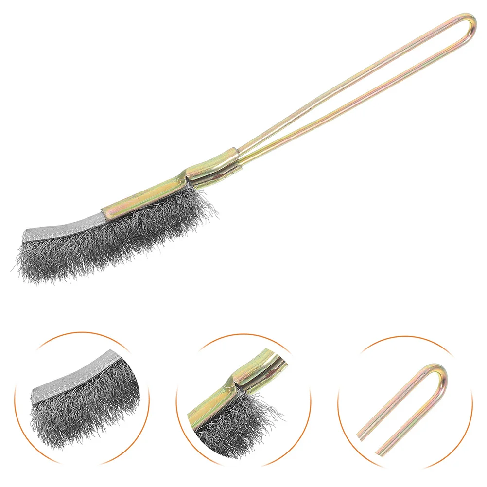 

3 Pcs Rust Brush Parts Cleaning Metal for Removal Small Brushes Steel Hard Silver Scrub Multifunctional