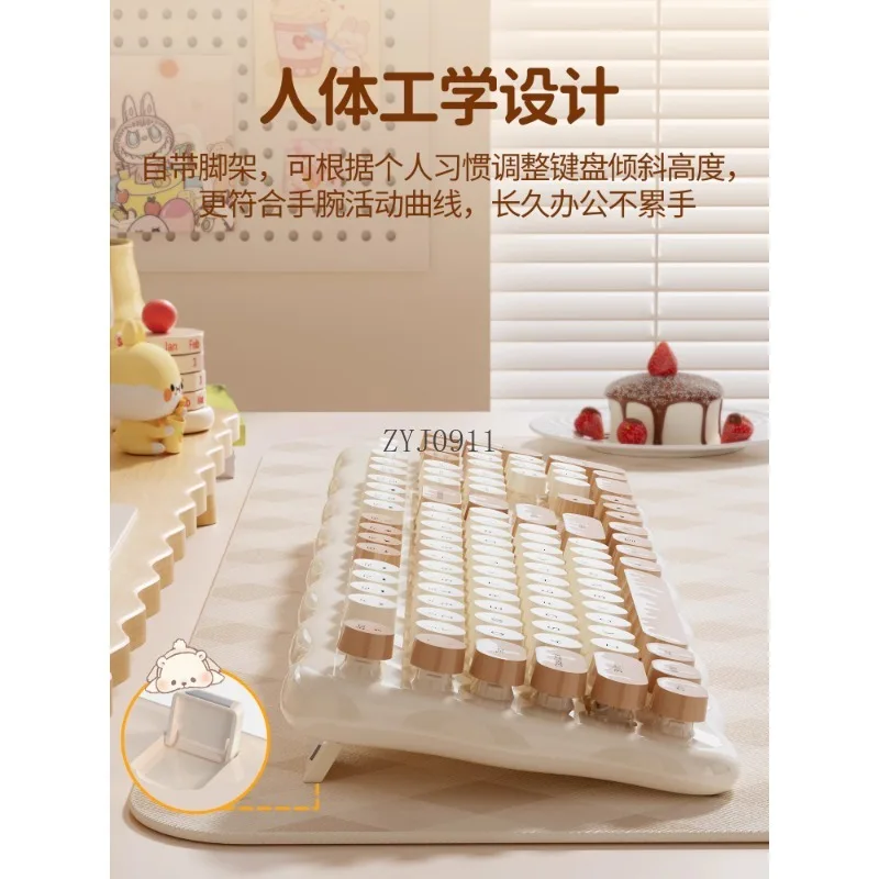 Set Mouse Keyboard Nirkabel Lucu Komputer Desktop Laptop Kantor Anak Perempuan Universal