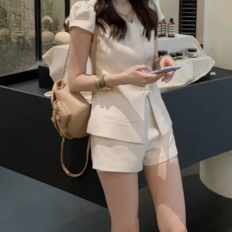 Elegant Xiaoxiang Vest Jacket Shorts Two-piece Suit Women's Summer Wear A Complete Set of Comfort Elegant Temperament Ventilate