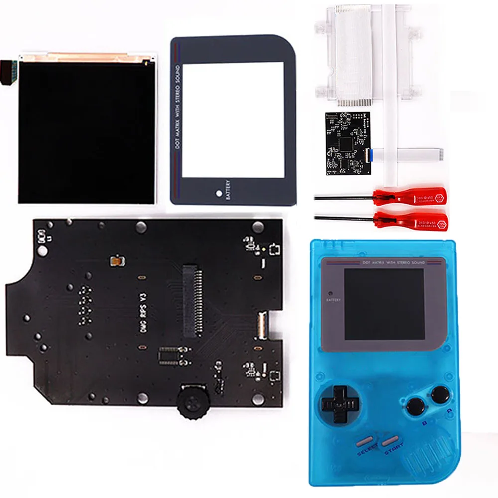 HISPEEDIDO Zestawy do modyfikacji ekranu LCD IPS o większym rozmiarze Q5 RIPS OSD do GB DMG, wielokrotne opcje do konsoli GB DMG — zdjęcie produktu 7