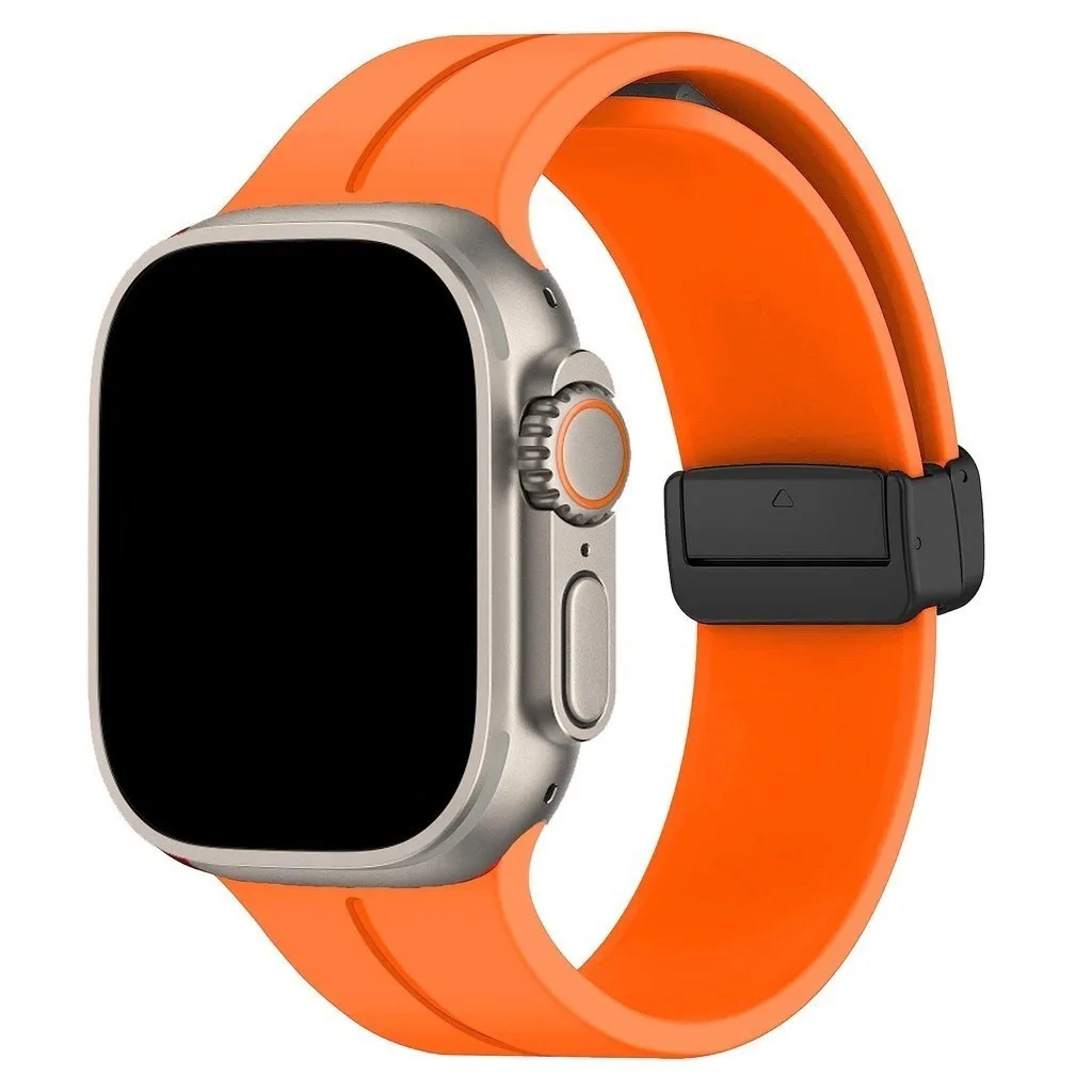 Magnetische band voor Apple Watch Ultra Band 49 mm 45 mm Siliconen armband iWatch Series 7 8 se 6 5 3 44 mm 40 mm 41 mm 42 mm 38 mm band