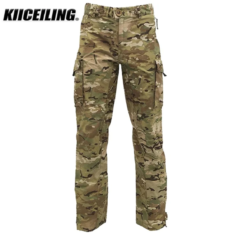 KIICEILING,TRG Trousers Waterproof Zipper Tactical Pants, Outdoor Casual Hunting Combat Fishing Climbing Hiking Cargo Pants Men