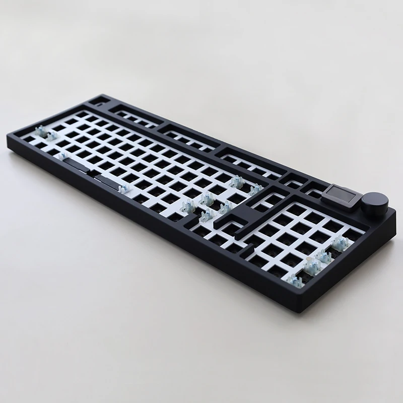 For Keydous Nj98 Brass / Steel Keyboard Kit Hotswap 3-Modes Rgb BT 5.0 2.4G Mac Wireless Mechanical Keyboard