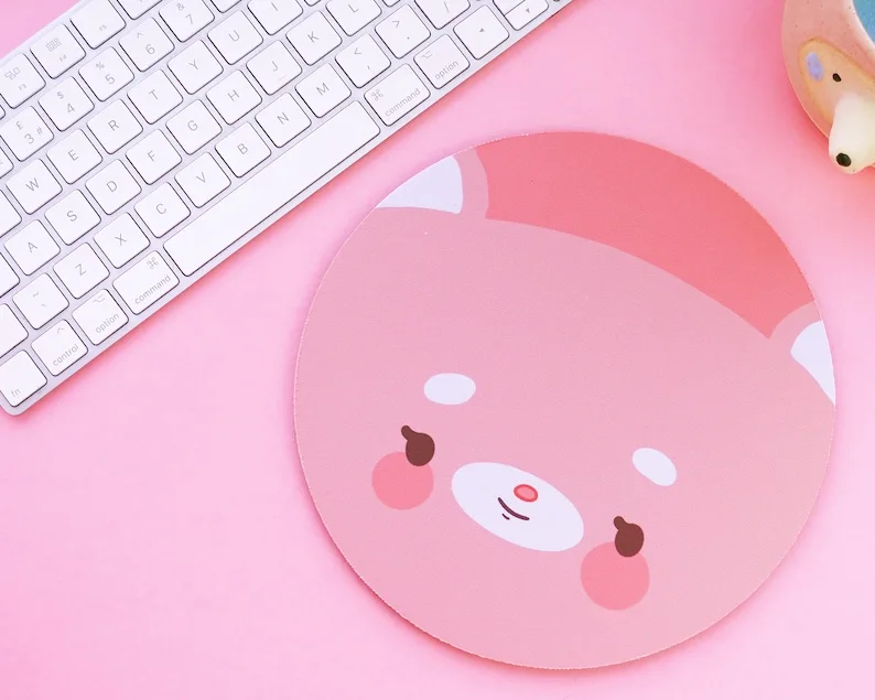 

Pink cute little bear mousepad gaming pads Home office PC desktop mechanical keyboard protection mat extended writing mats XXL