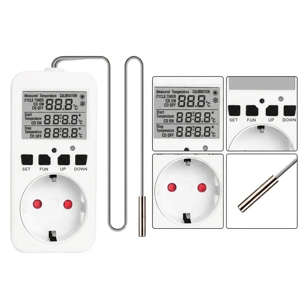 220V Temperature Controlled Power Socket with Timer for Climate Control in Agricultural and Storage Facilities