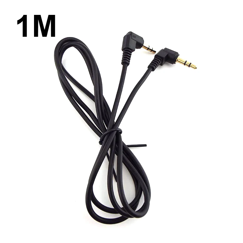 1/2/5PCS 0.5M 1M Audio Cable 3.5mm Male to Male 90 Degree Angle Car AUX Speaker Stereo MP4 MP5 Audio Line Cord PVC D2
