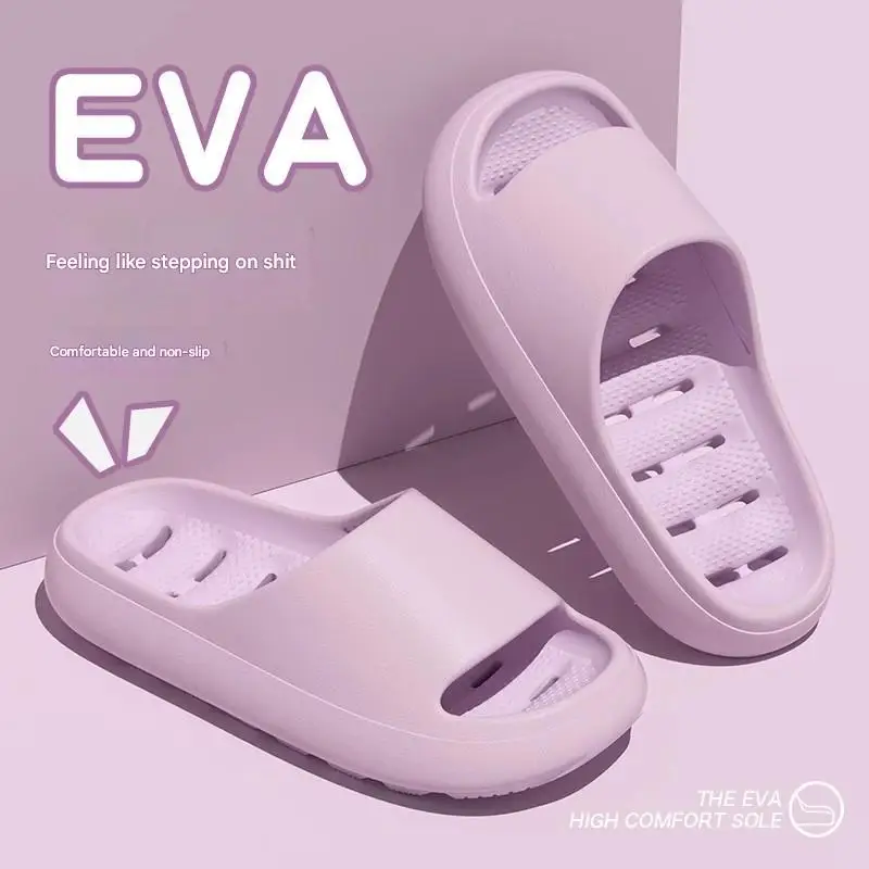 EVA Cloud Couple Slippers Summer Casual Indoor Home Non Slip Flip Flops Sandals  Barthroom Hotel Unisex Hole Slide Shoes