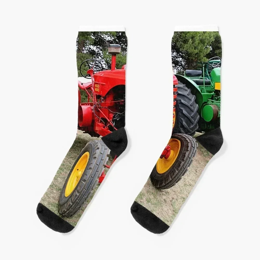 

Old red tractor Socks sheer snow luxury Ladies Socks Men's