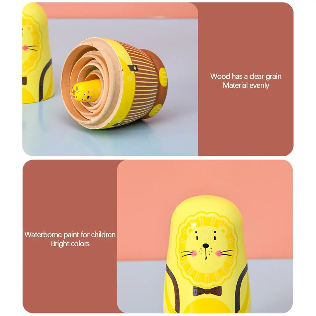 n Nesting Dolls Matryoshka-poppen Houten poppen voor kerstcadeau