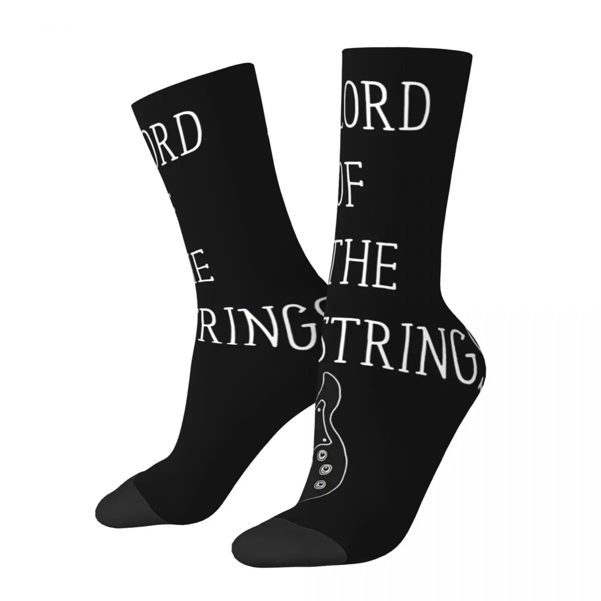 Crazy Sock for Men Lord Of The Strings Electric Guitar Harajuku Electric Guitar Musical Instrument Happy Quality Boys Crew Sock