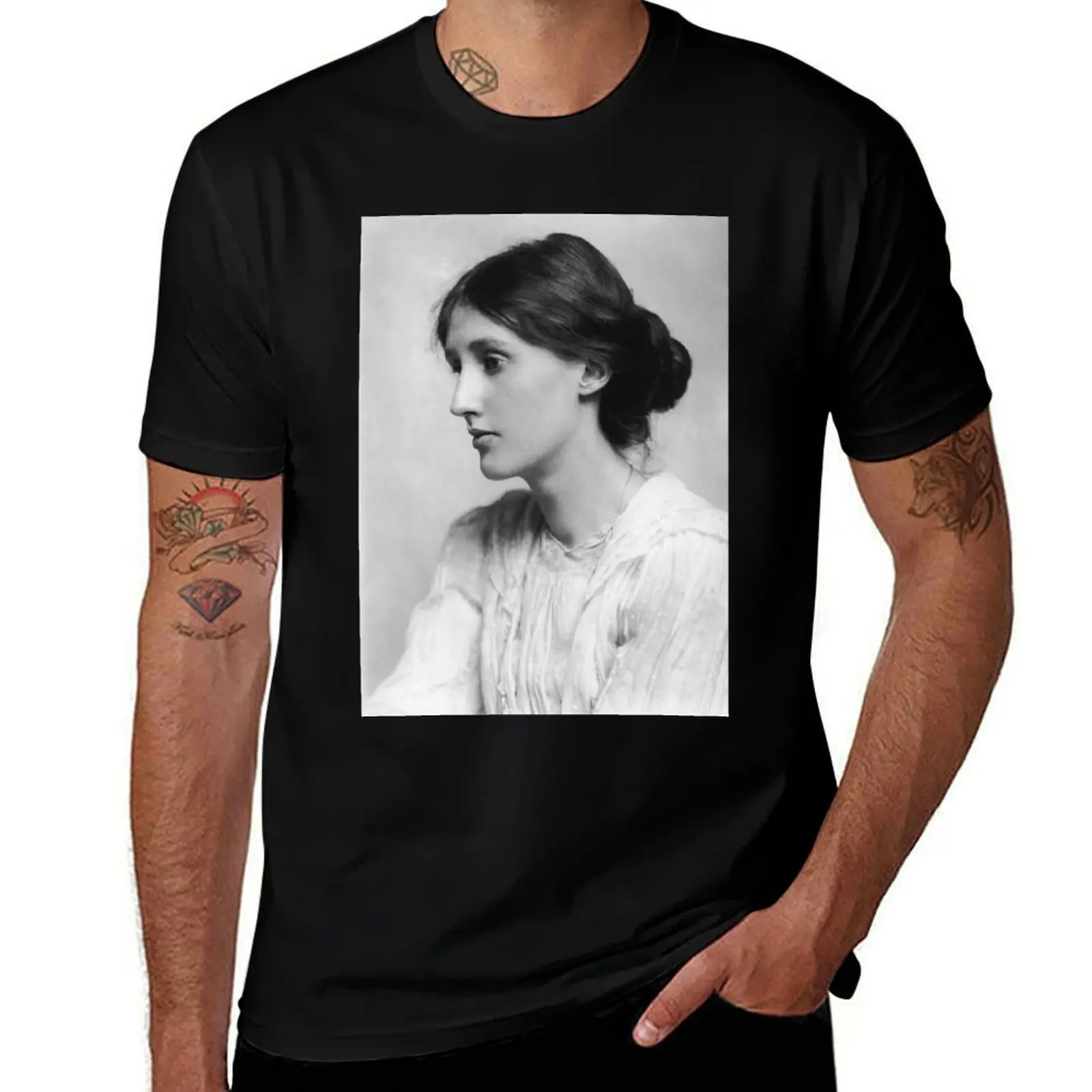

Virginia Woolf T-Shirt anime tshirt t shirt custom print cotton t shirts man 100% T-shirt