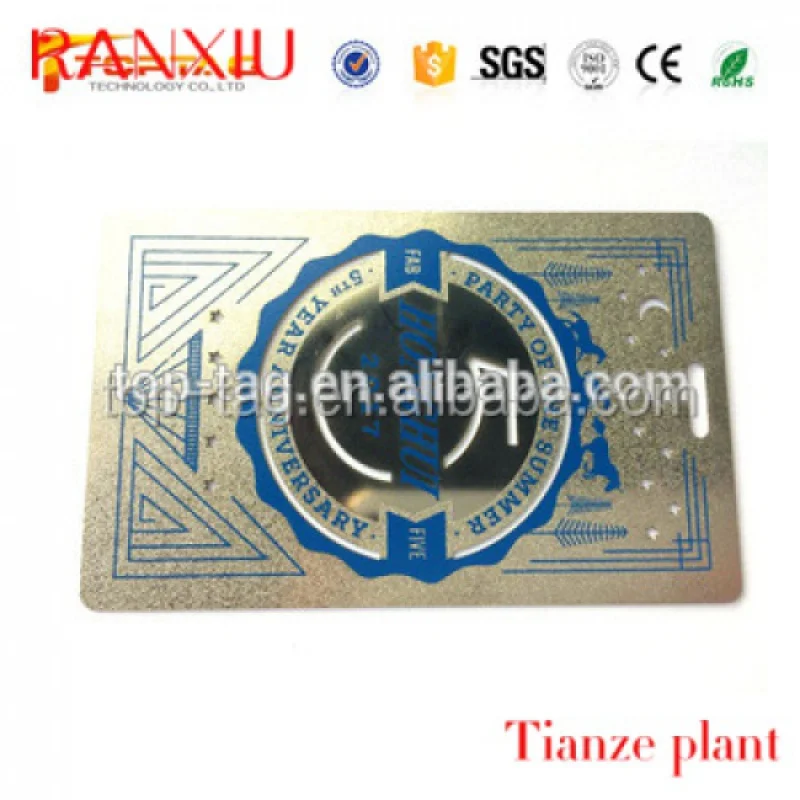 Gold laser cut etal Busins Card ith agnet sp