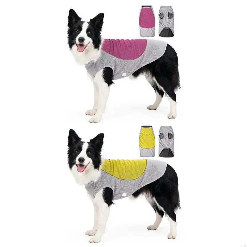 Dog Cool Kühlweste für kleine bis große Hunde, weiche Kleidung, Verdunstungskühlpullover, Sommerpyjama B03E – Detail 1