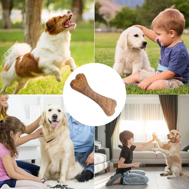 Long-Lasting Hard Chew Bone Toys For Dogs Dog Bone Toy Cleaning Toothbrush Bone Food-grade PP Stimulating Bone Dog teething Toy