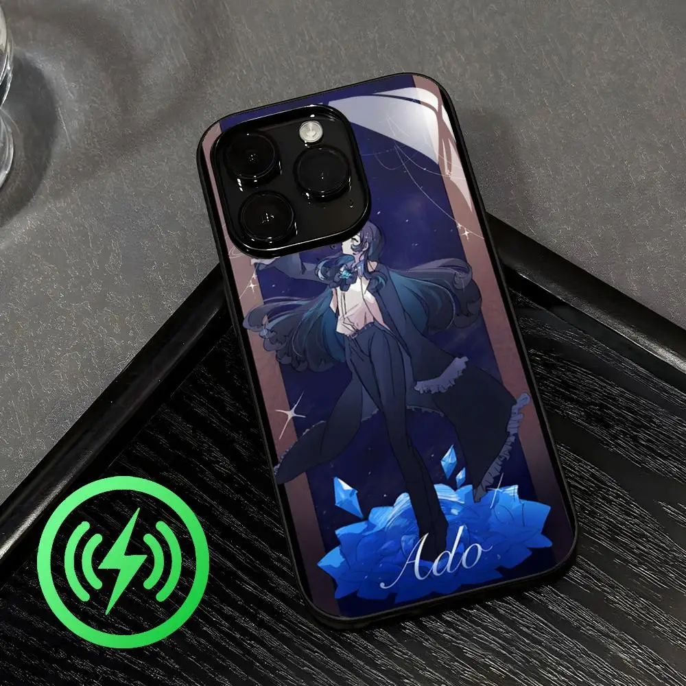 Ado Hot Virtual singer Cool  Phone Case For iPhone17 16 15 14 13 12 11 X XR XS 8 Plus Mini Pro Max Glass Case