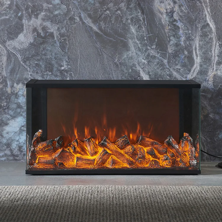 72 Inch Built-in Electric Fireplace Heater with 3-Sided Glass LED Decor Indoor Use Household - view 4