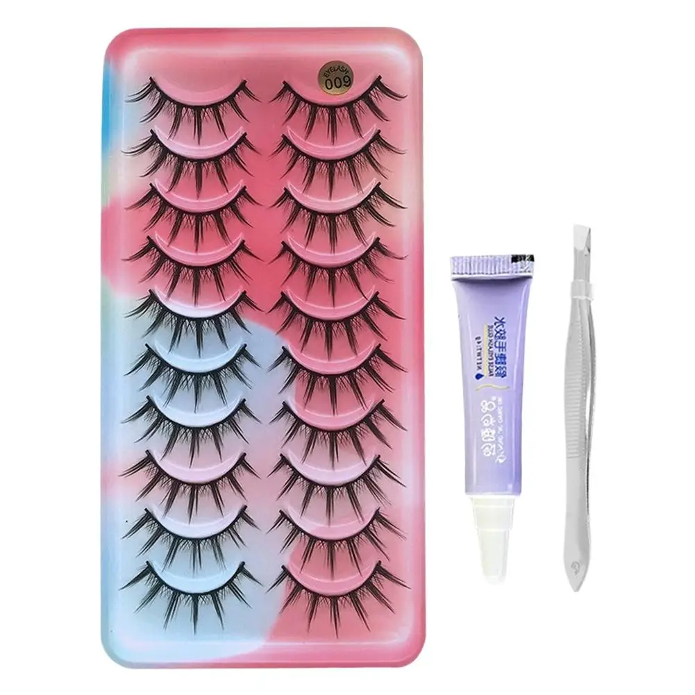 Faux cils épais naturels petit diable Cosplay Extension de faux cils cils Manga moelleux cils de vison