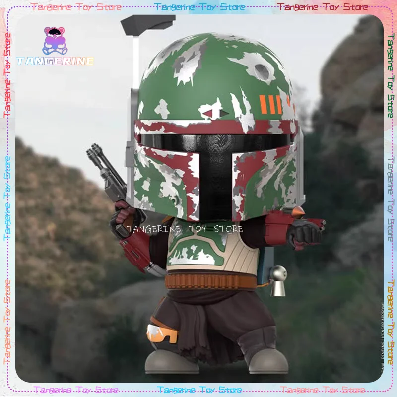 

HT Anime Figure Star Wars Series Pop Handmade Boba Fett Grogu Cute Model Collection Dolls PVC Room Decoration Boy Model Toy Gift