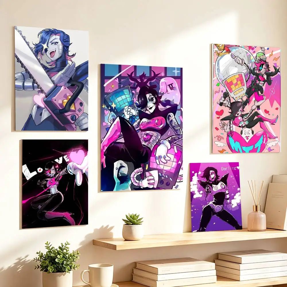 Game Mettaton U-Undertale Poster HD Self Adhesive Waterproof Wall Art Ideal for Home Office Dorm Gift