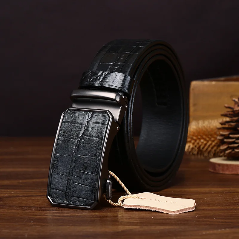 high-end-business-casual-luxury-crocodile-embossed-leather-belt-men's-handmade-genuine-cowhide-automatic-buckle-belt