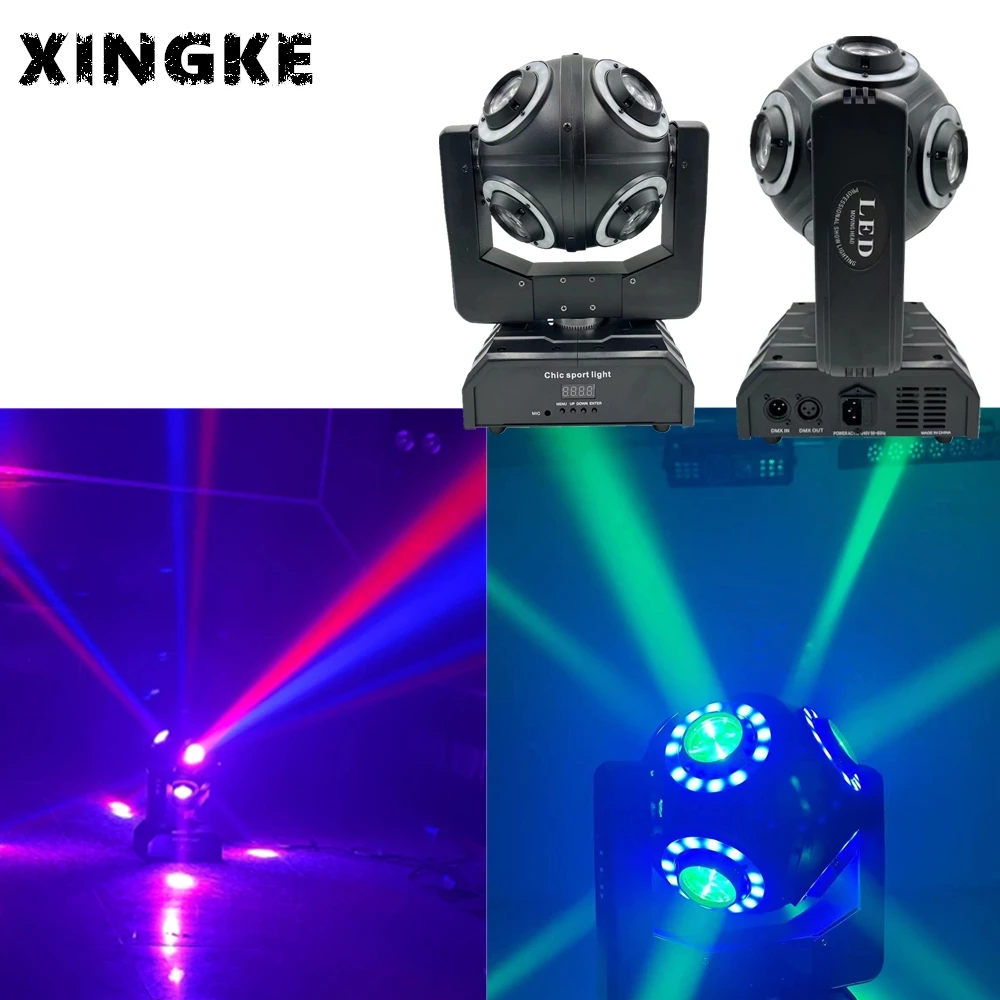 8Pcs/Lot Cheap Led Magic Ball 8X10W Rgbw 4 In 1 Moving Head Beam Light Football Light