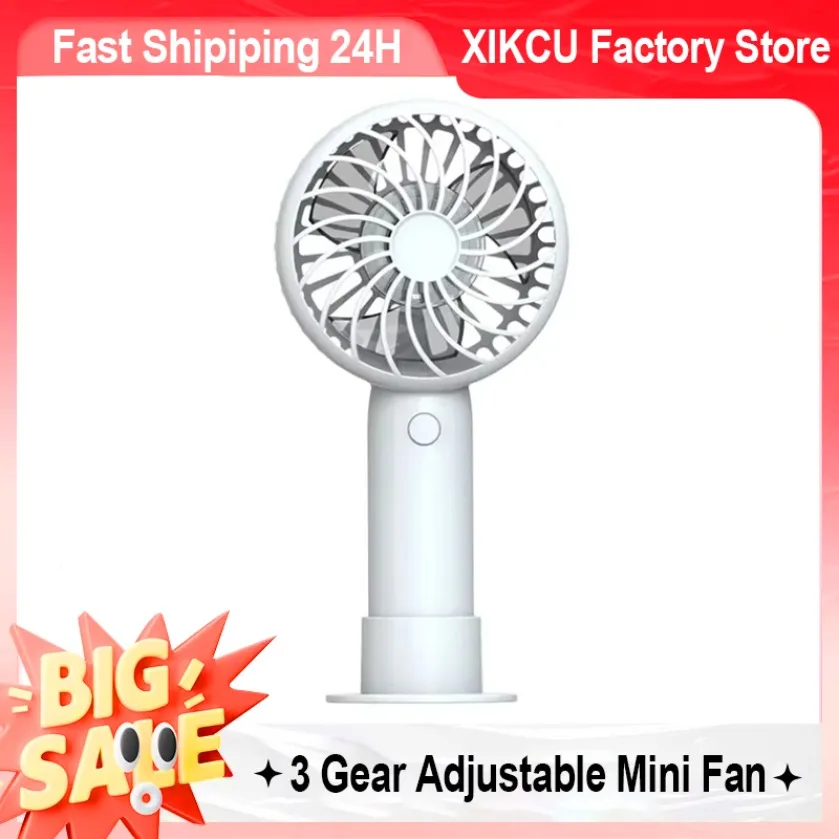 

XIKCU 3 Gear Adjustable Mini Portable Handheld Small Pocket Fans Desktop Noise Reduction Fan for Office Bedroom Outdoor Travel