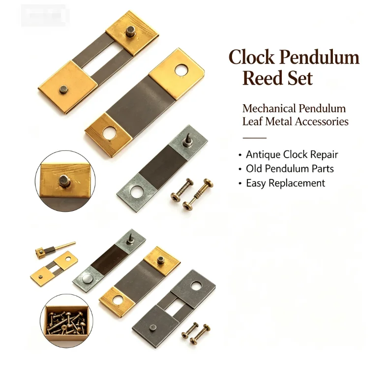 Antique Clock Pendulum Reed Metal Pendulum Leaf Replacement Parts for Three‑five North Star Wall Table Mechanical Clock