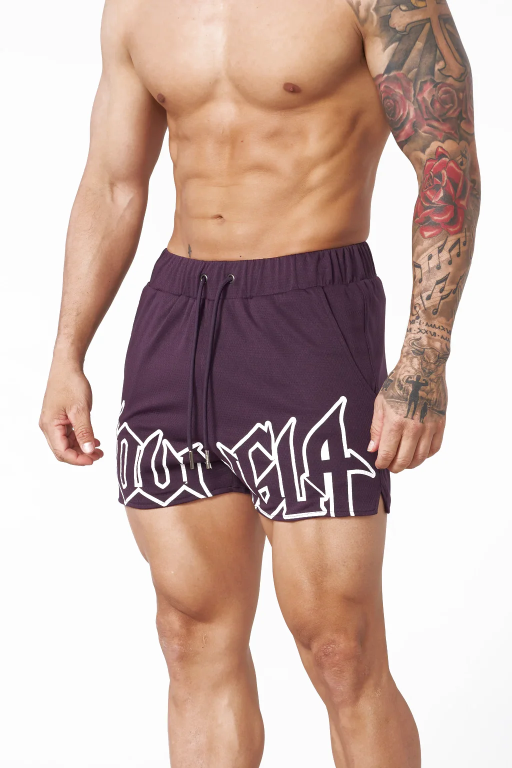 YOUNGLA-pantalones cortos deportivos para hombre, Shorts de estilo americano para correr al aire libre, entrenamiento de baloncesto y playa