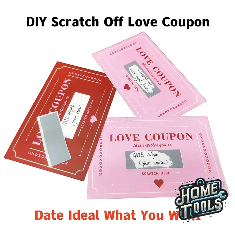 Valentine's Day Gift Creative Scratch-Off Love Coupons 20 Pieces DIY Valentine's Day Love Coupons Creative Gifts For Boyfriends