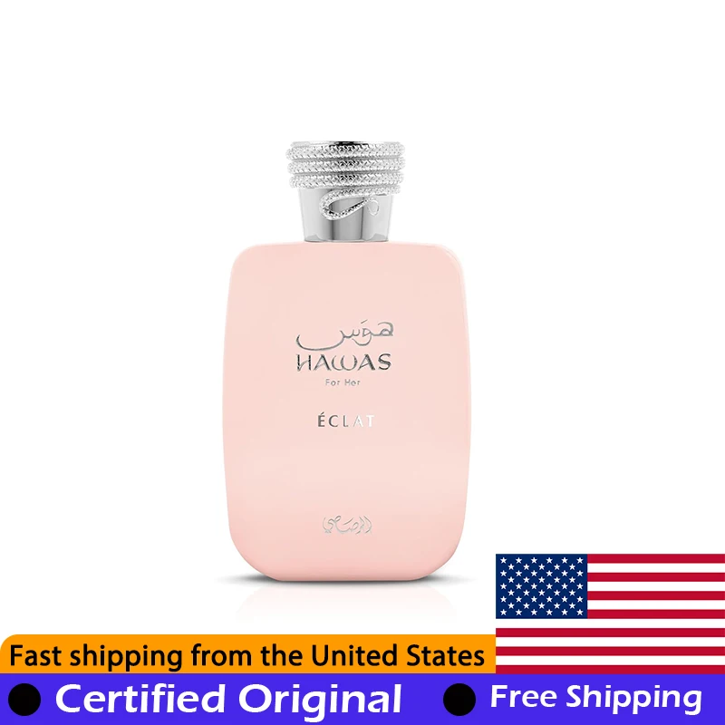 Rasasi Hawas Eclat Eau de Parfum 3.4 Oz Original Arab Perfumes Luxury Lasting Oriental Floral Pheromones Cologne Perfume 100 ML