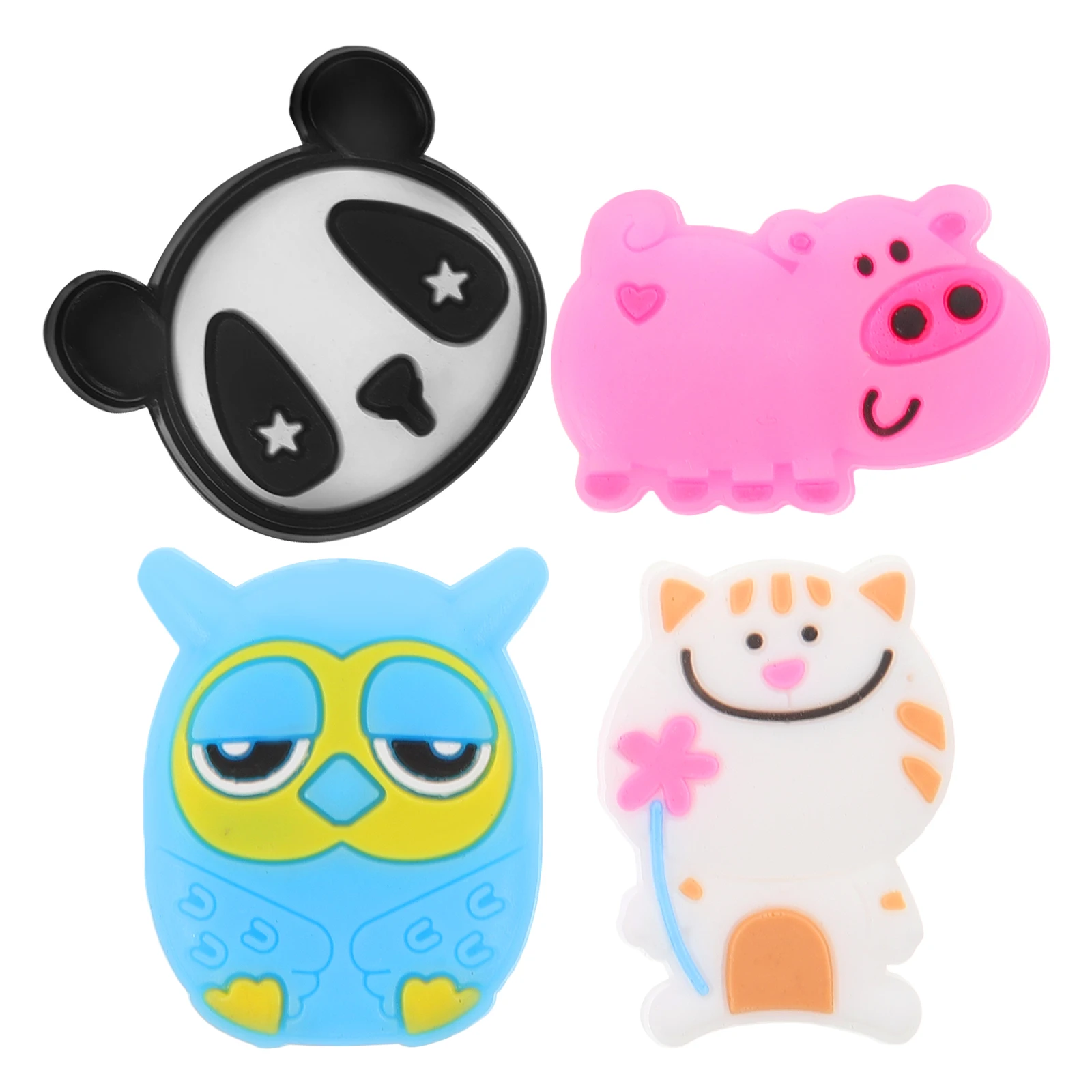 

4pcs Cartoon Animal Tennis Racket Dampeners Shock Absorber Vibration Reduction Silicone Tiny Shocks Absorber For Racquet Light