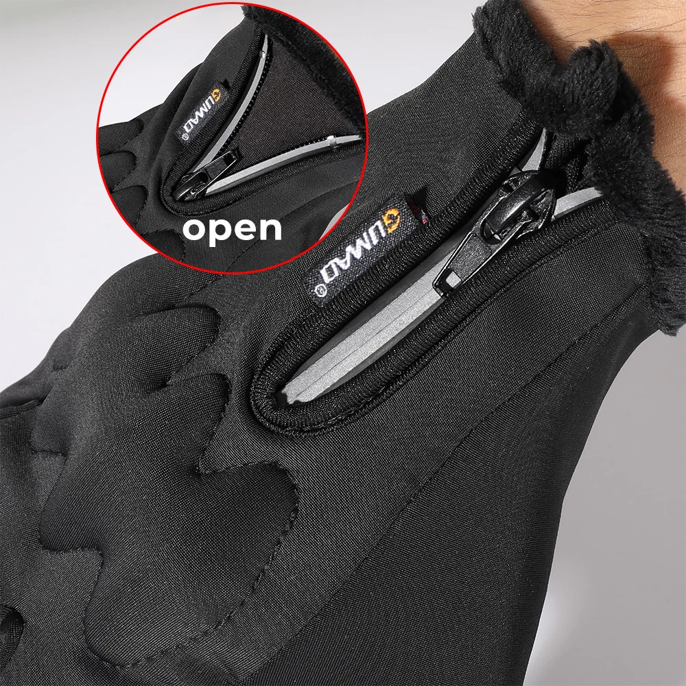 Winter Motorcycle Gloves Thermal Touch Screen Windproof Anti-skid Protective Gear for Sport Motorbike Cycling Riding Skiing Bike