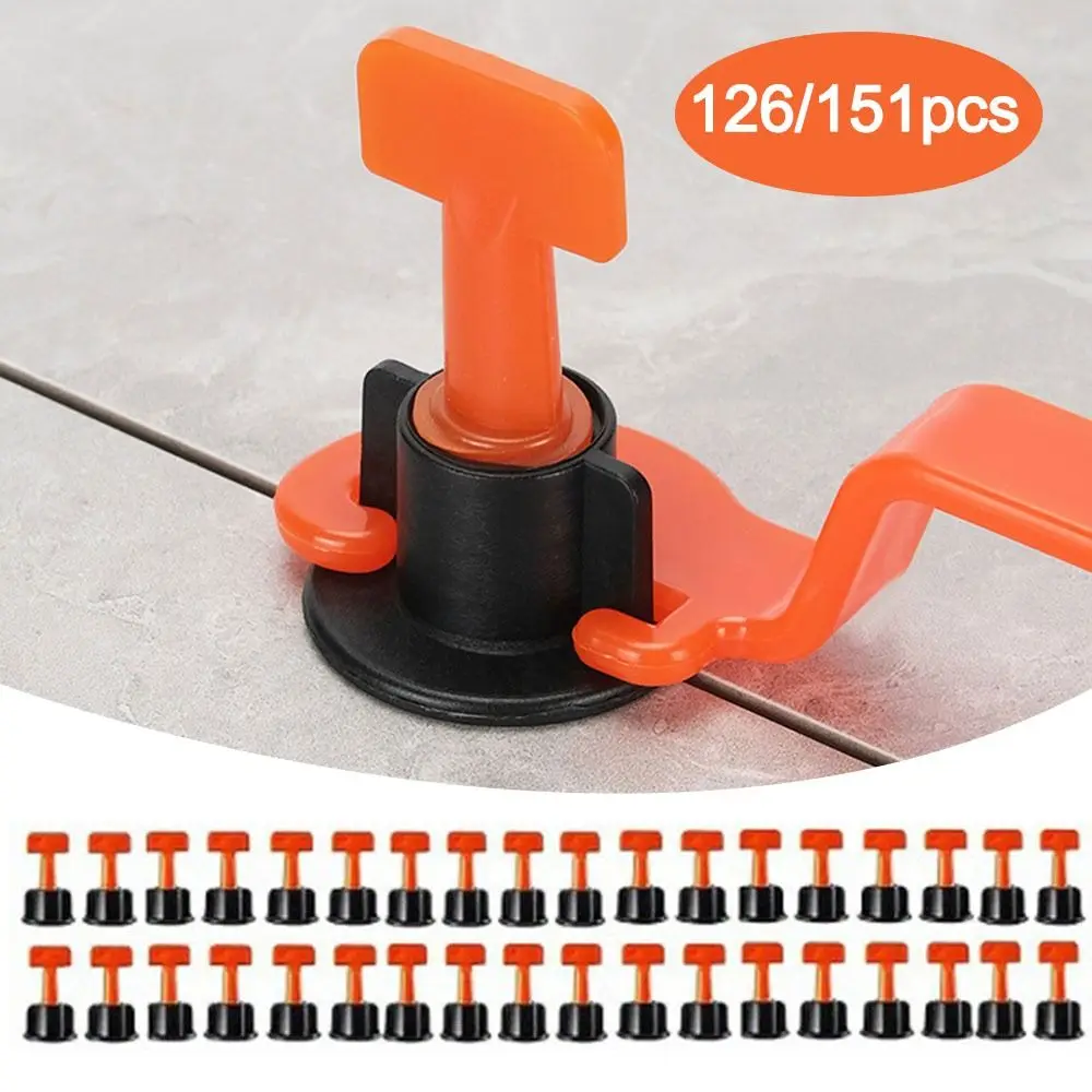 126pcs/151pcs Accessories Floor Leveling Tile Spacers Clips Leveling System Reusable Tile Leveling Clips Wedges Tile Tools