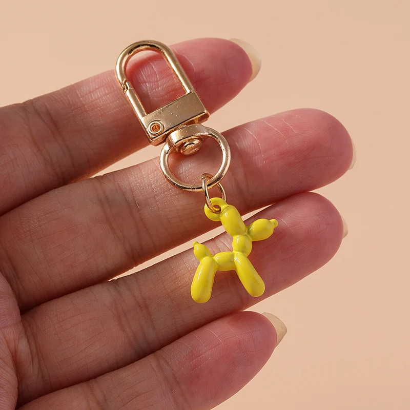 Aihua 10 Farben Niedliche Bunte Kreative Ballonhund-Schlüsselanhänger für Frauen Mädchen Handtaschen-Schlüsselring Anhänger Airpods-Box Schmuck Geschenke – Detail 3