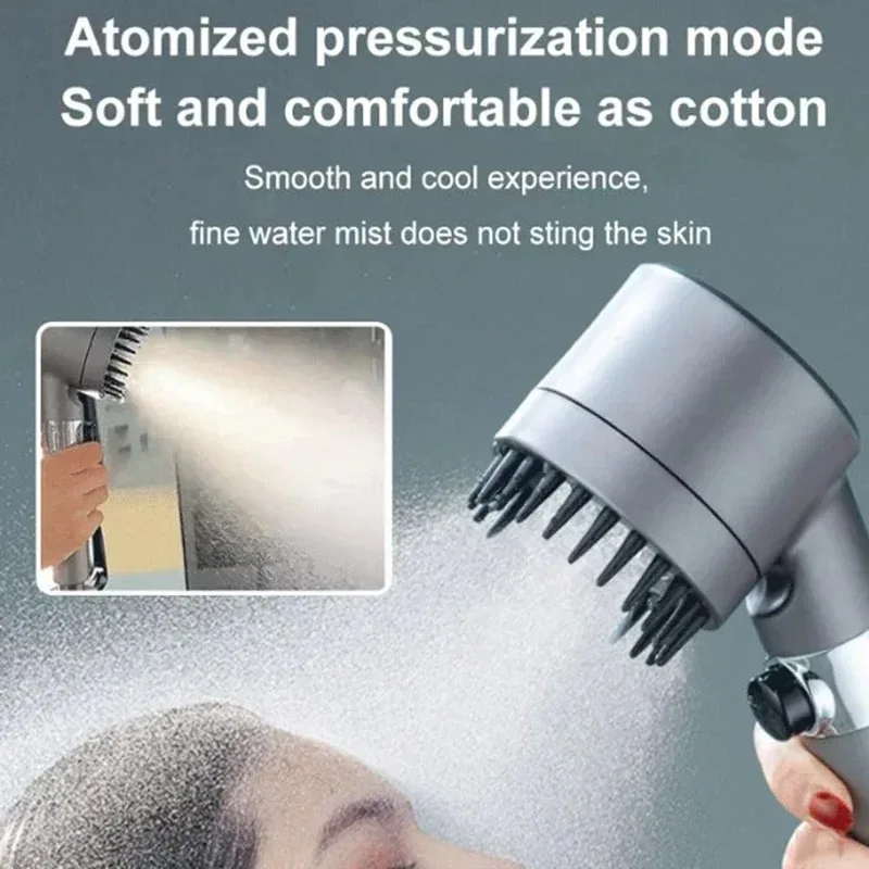 High Pressurized Shower Head Stainless Steel Shower Hose Showers for Bathroom with Handheld Shower Head&Long Hose for Bathroom