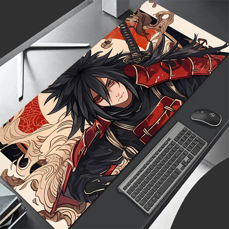 Tapis de souris Naruto Madara Uchiha, grand tapis de bureau pour clavier et souris, tapis de souris en caoutchouc pour ordinateur portable, tapis de souris pour PC