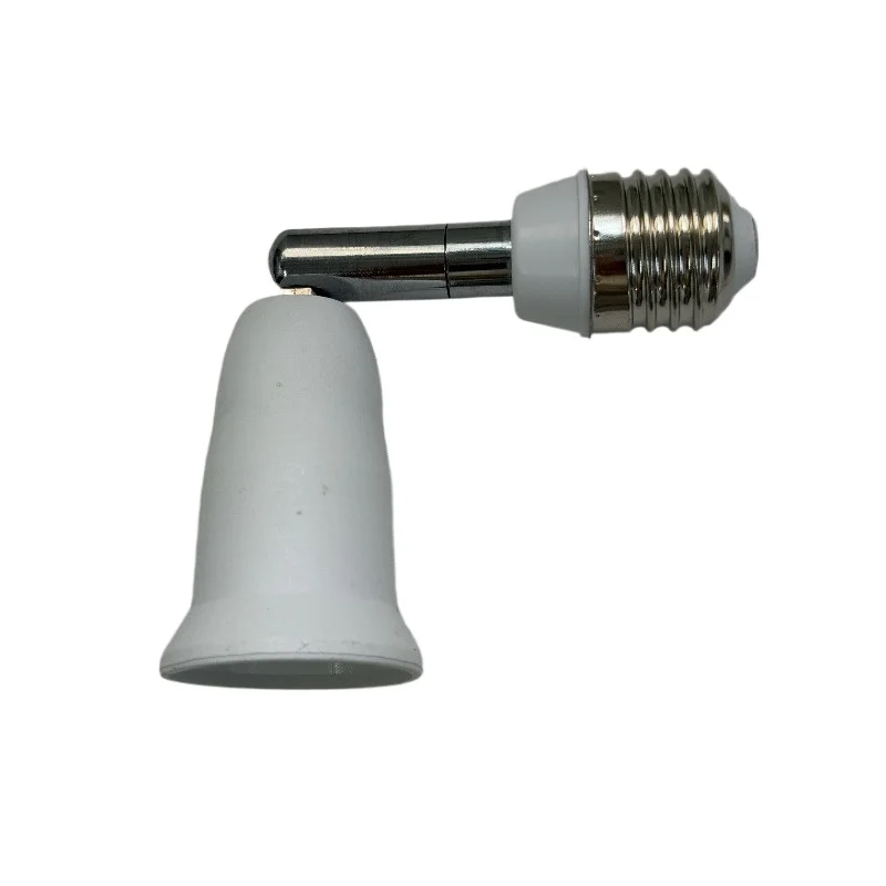 5pcs 180° Rotable Tube E27 to E27 LED Light Bulb Extension Lamp Holder Lengthened Adapter Converter Wall Base Holder Screw