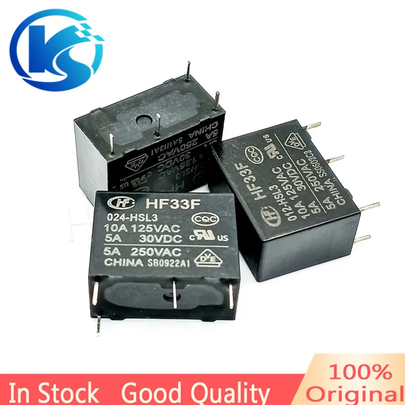 

HF33F-005-HSL3 HF33F-005 012 024-HSL3 Normally Open 4-pin Relay 5V 12V 24V