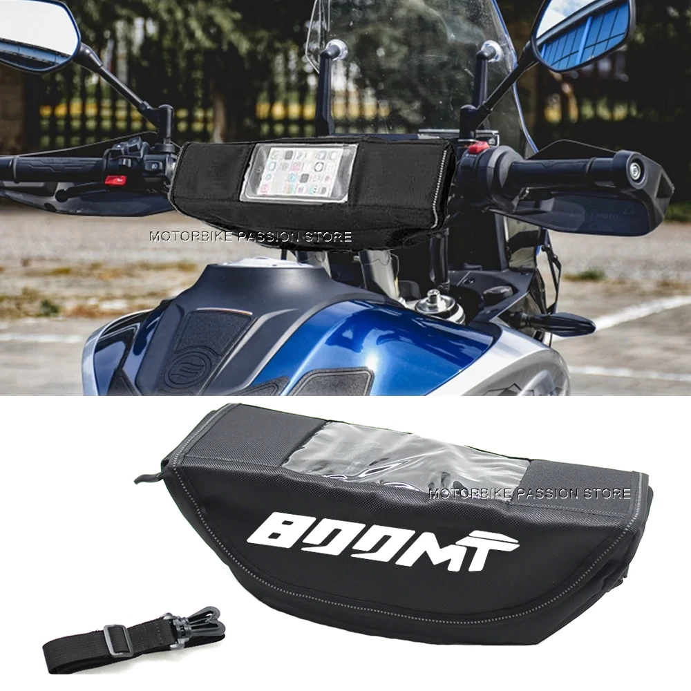 Universal Motorcycle Handlebar Bag with Touchscreen Phone Storage Bag For CFMOTO 800MT N39° 650MT Dustproof and Waterproof