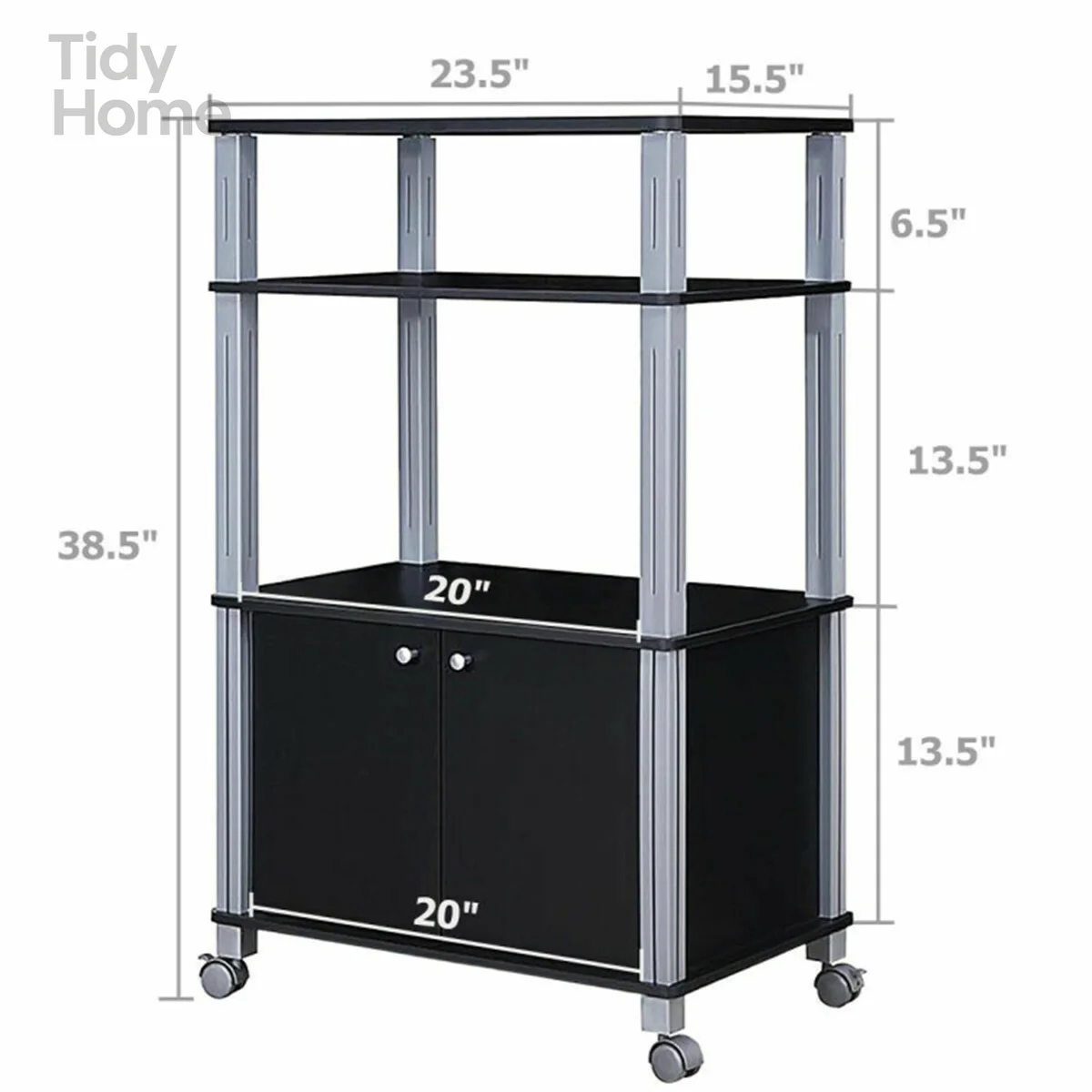 Multi functional kitchen storage rack, 2 universal caster wheels&2 lockable caster wheels,Multiple Use Cart,Ample Storage Space