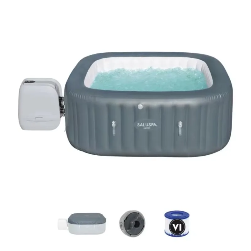 

STLF 60032 Hawaii AirJet 6-Person Bathtub Massager Portable Inflatable Rectangle Hot Spa Tub
