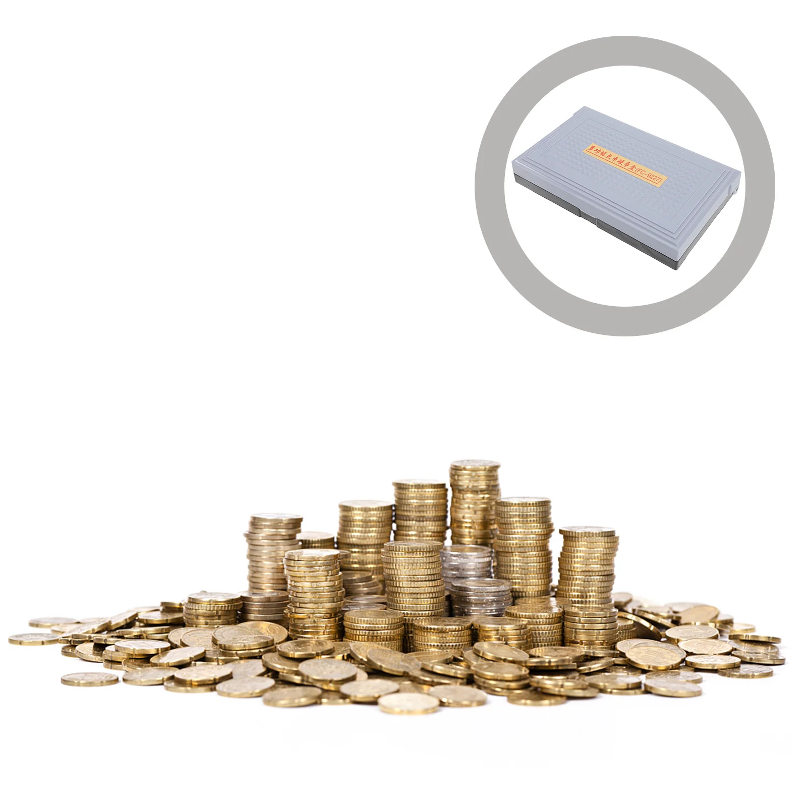 علبة عملات معدنية صلبة صندوق تخزين بلاستيكي متعدد الشبكات لسوبر ماركت البنك للاستخدام اليومي حاوية مقاومة للاهتراء وقابلة لإعادة الاستخدام