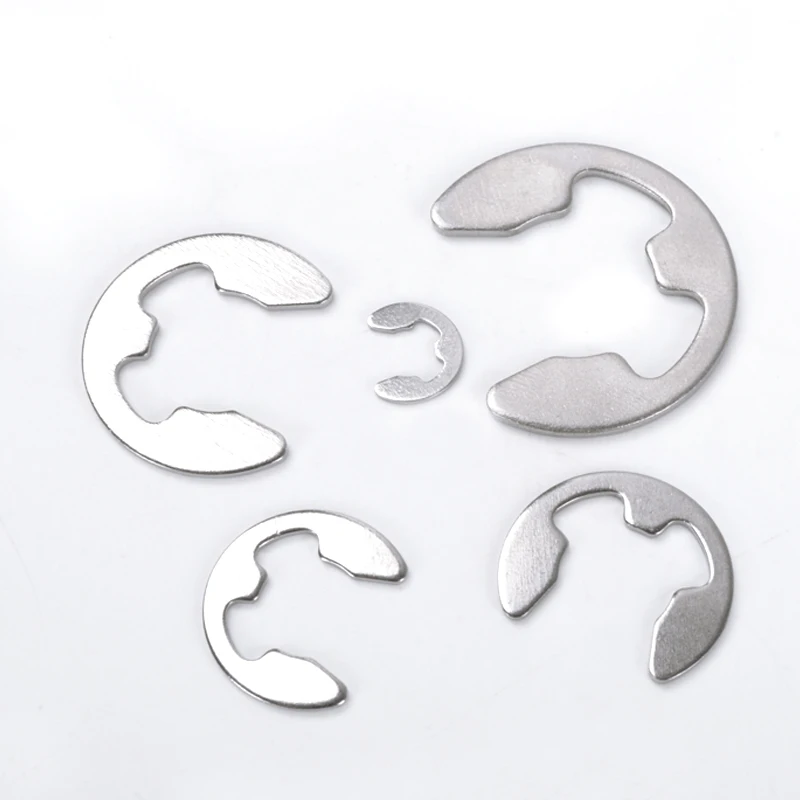 304 Stainless Steel E Clip Circlip Retaining Ring Washer for Shaft Fastener