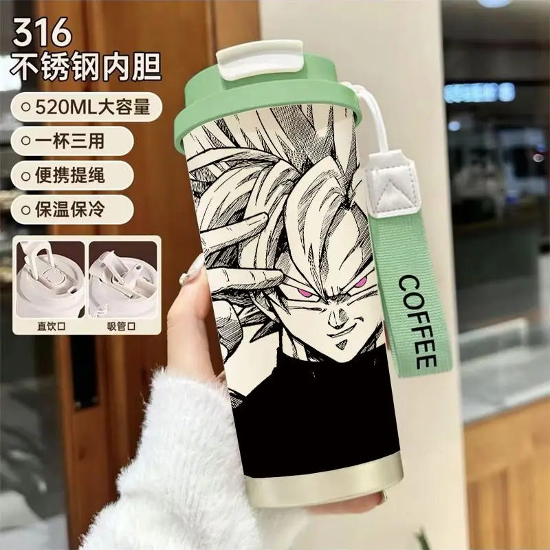 Dragon Ball 316 Edelstahl-Kaffeetasse, niedlicher und stilvoller Cartoon-Wasserbecher mit großem Fassungsvermögen, Geburtstagsgeschenk für Freunde – Detail 2