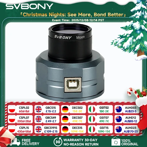 Svbony Cámara telescópica SV105 o SV205, ocular electrónico a color de 1,25 pulgadas, cámara de astrofotografía, para principiantes en astrofotografía.