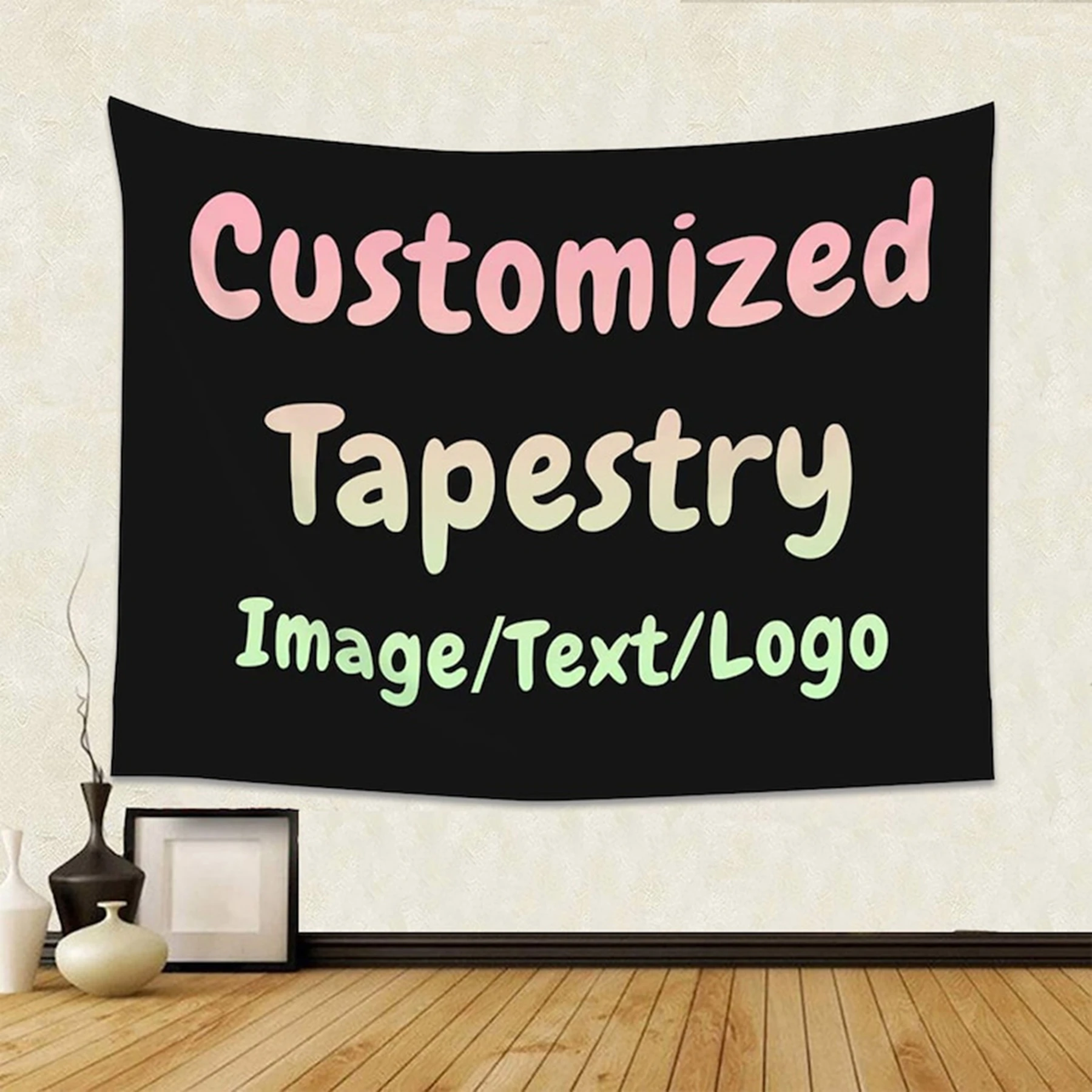 Custom Tapestry Personalized Photo Tapestry Wall Hanging for Bedroom, Living Room & Dorm Decor, Modern Home Wall Art